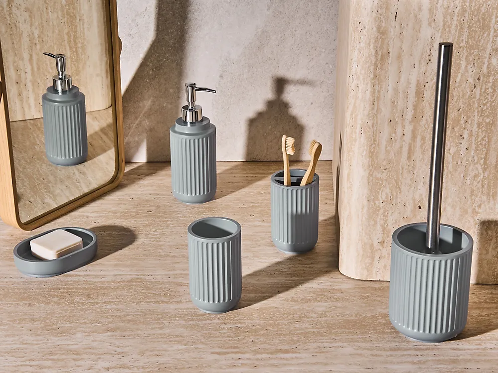 Conjunto de 5 accesorios de baño HUARMEY Gris claro_1184797