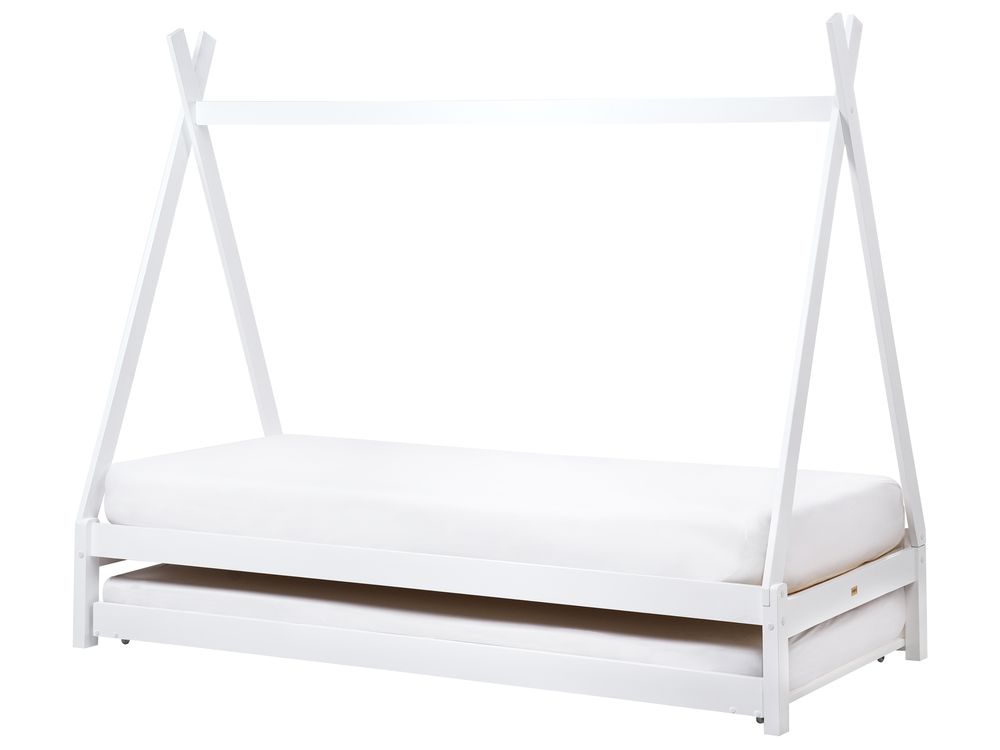 Kids Trundle Bed Pine Wood TALMONTIERS 90 x 200 cm (EU Single