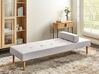 Chaise longue en tissu blanc cassé NIORT_927163