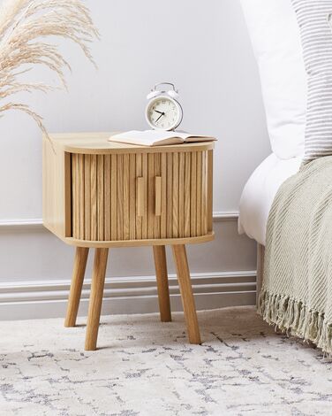 Bedside Table Light Wood SELAH