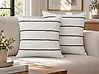 Set of 2 Decorative Cushions MILAS 50 x 50 cm Linen Black/ White Striped