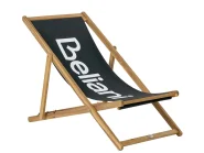 Folding Deck Chair ANZIO Acacia Wood Black_957698