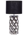 Keramická stolná lampa strieborná/čierna SELJA_825684