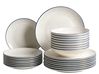 Zastawa stołowa 24-częściowa CUMIN Porcelana Złamana biel/ niebieski