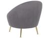 Velvet Accent Chair Grey LANGA_747291