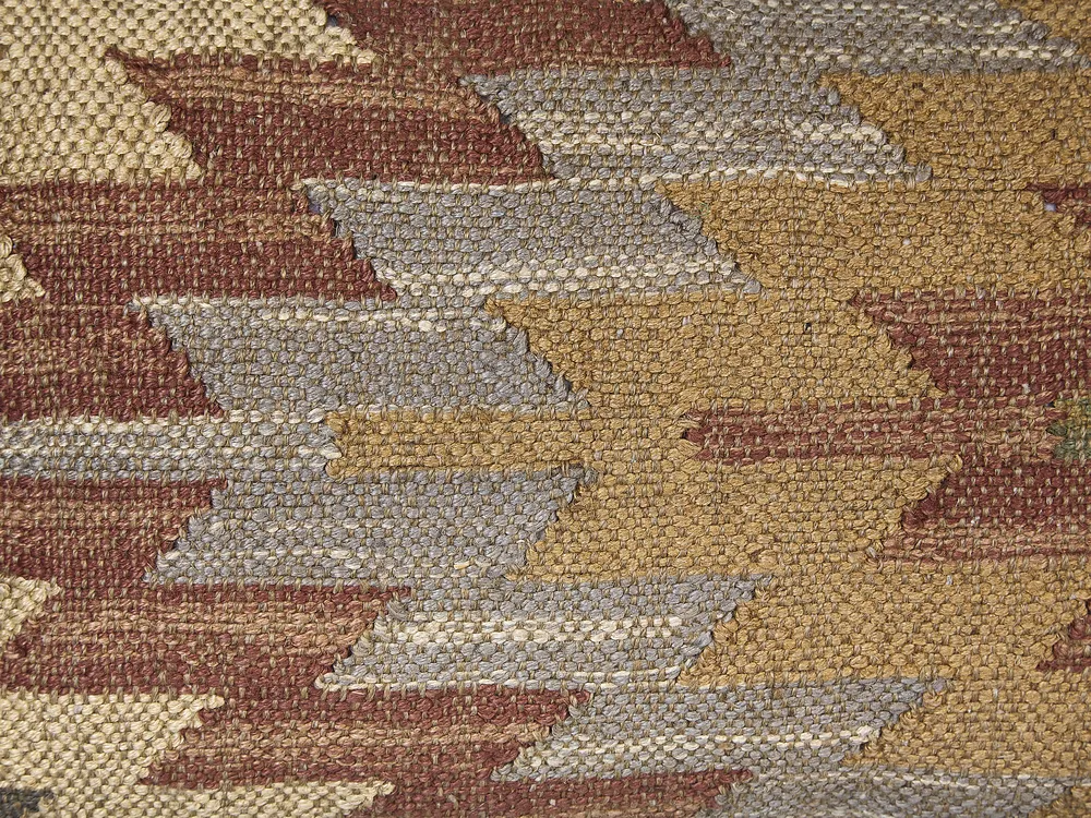Set of 2 Decorative Cushions DEEPOR 45 x 45 cm Jute Multicolour Oriental Pattern_848055