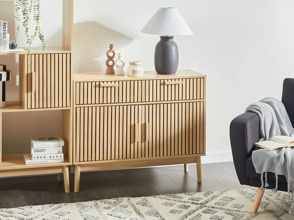 2 Door Sideboard LYNWOOD Light Brown