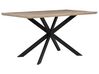 Jedálenský stôl 140 x 80 cm svetlé drevo/čierna SPECTRA_751001