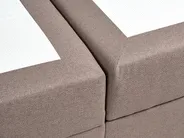 Boxspringbett mit Stauraum BARONET Stoff Taupe 160 x 200 cm_1004573