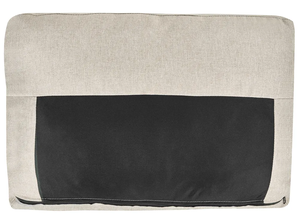 U-Shape Sofa Bed 5 Seater SOMMEN with Storage Fabric Beige_987224