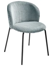 Set di 2 sedie da pranzo MILES Velluto a coste Azzurro_962597
