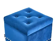 Storage Pouffe LORETTO Velvet Dark Blue_1190605