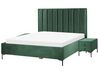 Set camera da letto velluto verde scuro 180 x 200 cm SEZANNE_892553