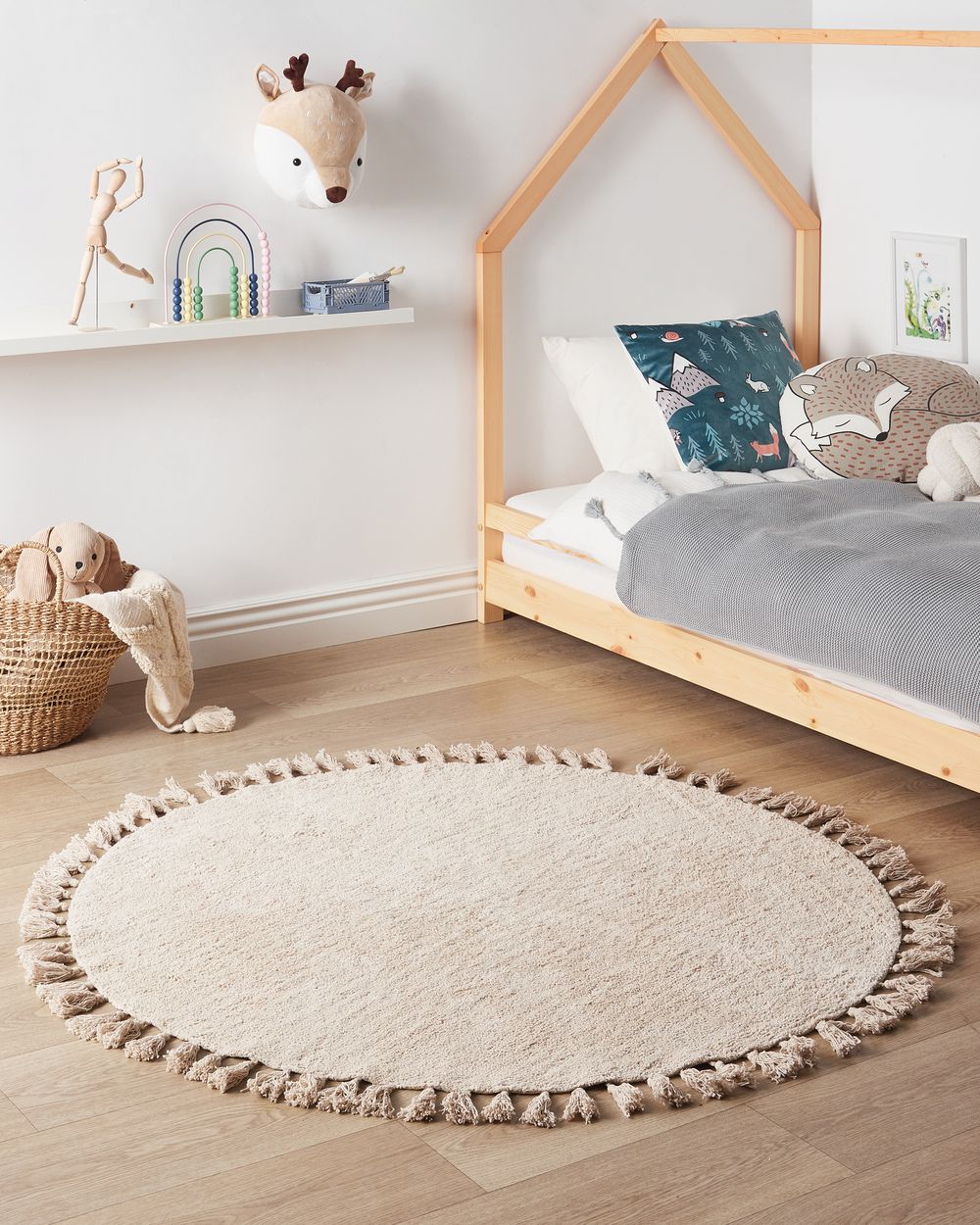 Tappeto MITSOBI Beige ø 120 cm Cotone