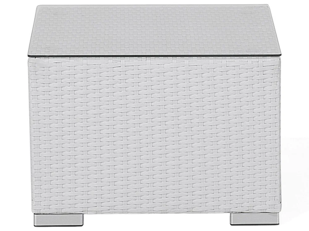 Garden Lounge Set with Table 8 Seater XXL Modular PE Rattan White Right Hand_705603