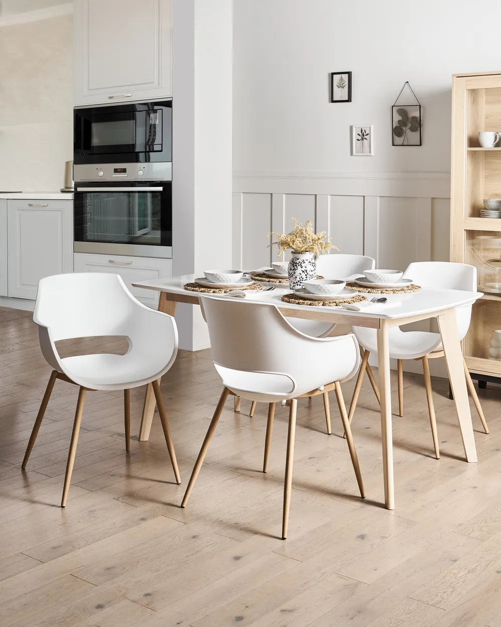 Set di 4 sedie da pranzo MILLERS Bianco