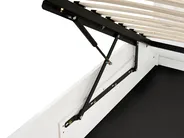 Postel s úložným prostorem LAMBRES Borovicové dřevo Bílá 160 x 200 cm_985628