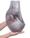 Glass Flower Vase 36 cm Grey MYRSINA_868871