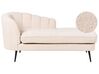 Chaise longue bouclé beige linkszijdig ALLIER_879201