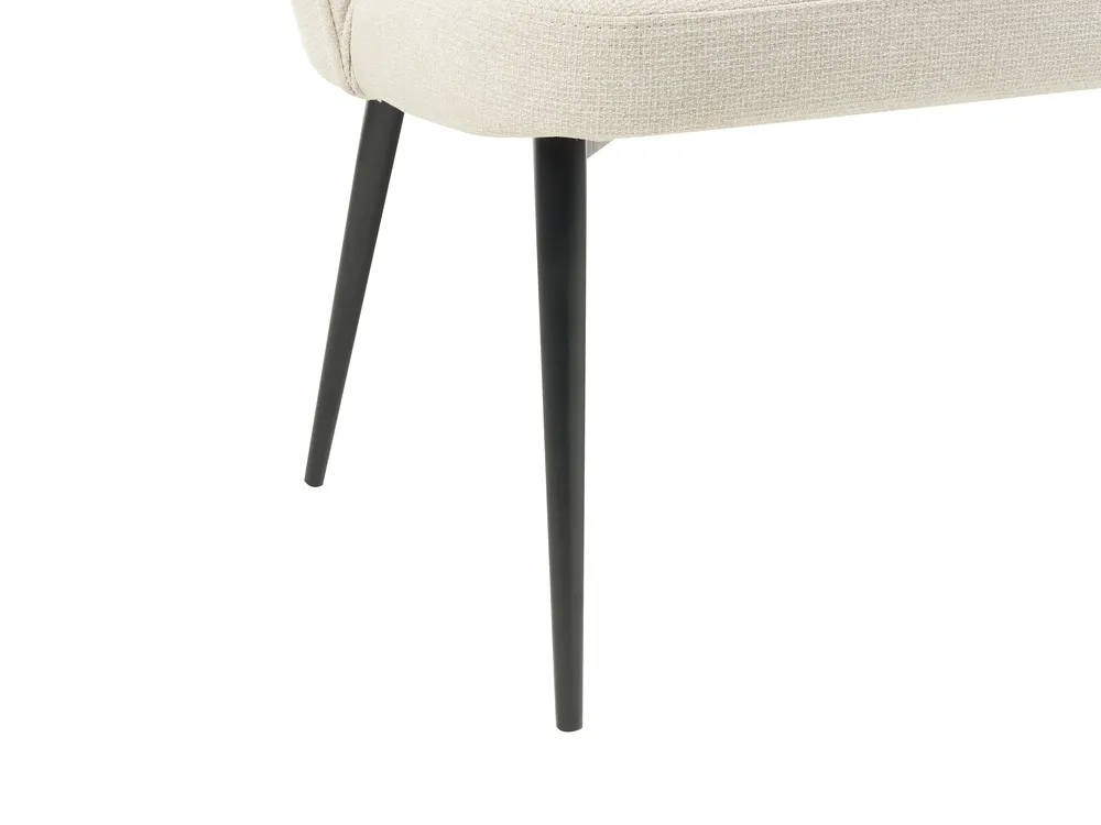 Dining Bench 2 Seater OSBY Fabric Light Beige_929094