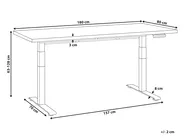 Biurko regulowane elektrycznie DESTINES 180 cm 80 cm Czarny/ biały_899422