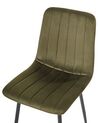 Lot de 4 chaises de salle à manger en velours vert olive KALISPELL_929226