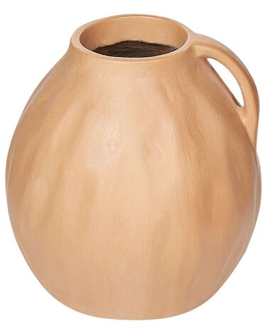 Terracotta Decorative Vase 27 cm Beige PERAK