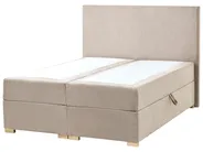 Boxspringbett mit Stauraum MAJOR Stoff Taupe 120 x 200 cm_1028107