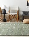 Wool Gabbeh Area Rug with Animal Motif 160 x 230 cm Green KIZARLI_855512