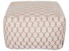 Pouf d'extérieur beige et blanc 50 x 50 x 30 cm SHORAN_931695