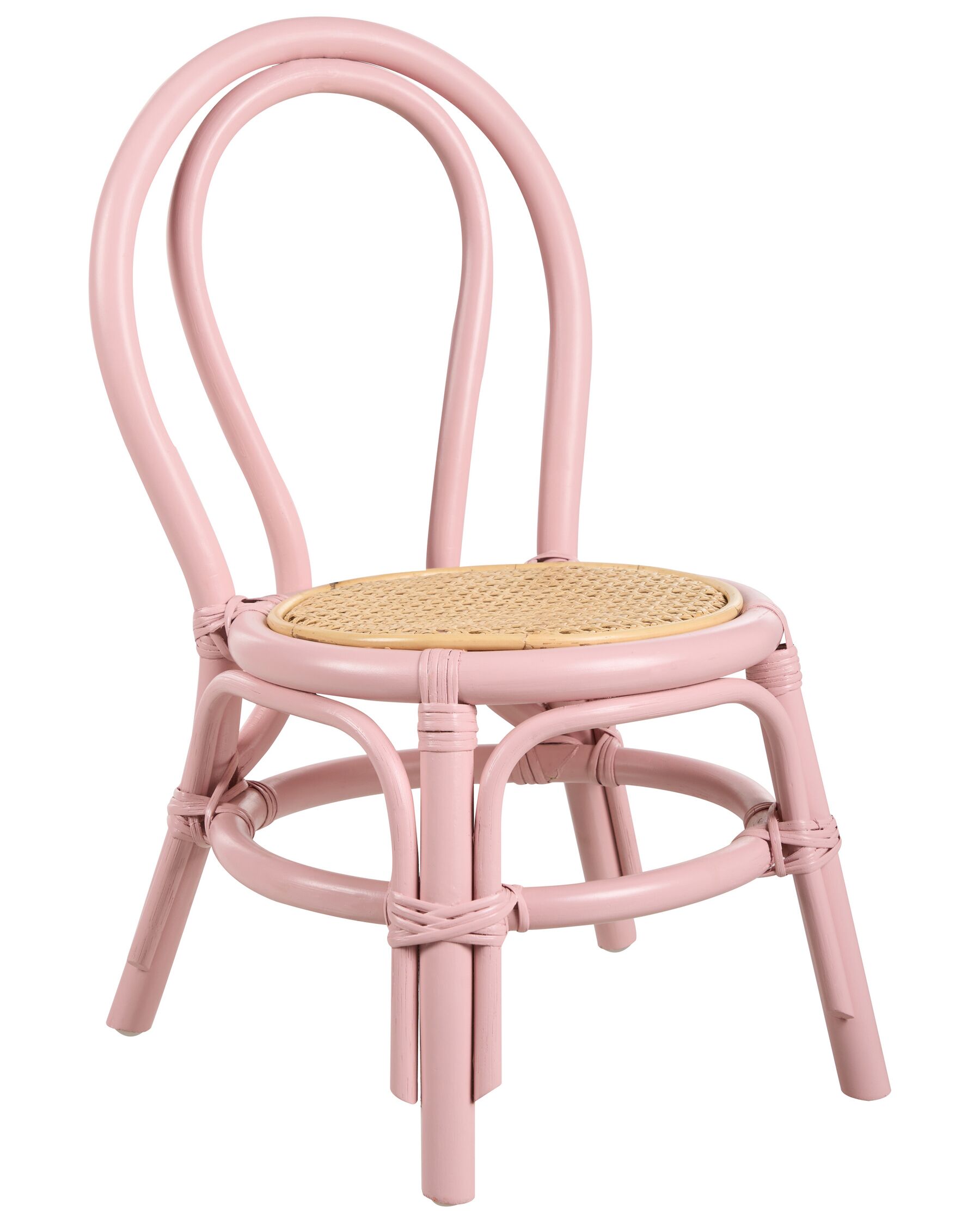 Silla infantil de ratán rosa KALIVIA_931971