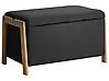 Upholstered Storage Bench EDLAND Fabric Black