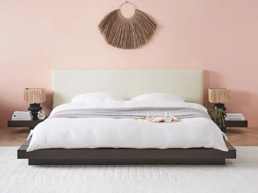 Waterbed Faux Leather ZEN 180 x 200 cm (EU Super King) Dark Ash Wood_943242