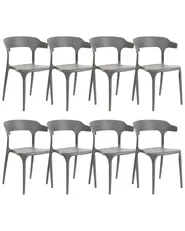 Set di 8 sedie da pranzo GUBBIO Grigio_862356