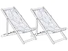 Set of 2 Sun Lounger Replacement Fabrics ANZIO/AVELLINO 113 x 44 cm Grey