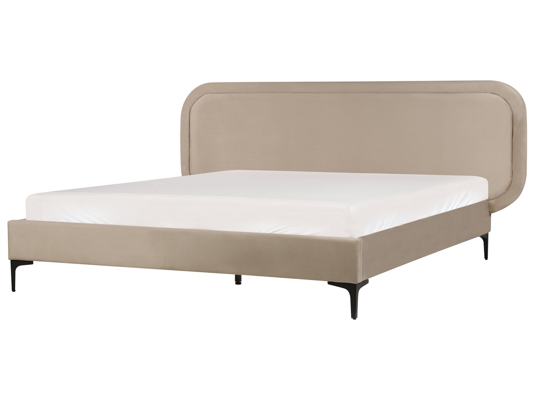 Zamatová posteľ 160 x 200 cm béžová SUZETTE_916059