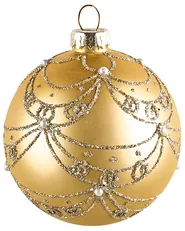 Set of 35 Baubles ICEDROP Glass Blue/ Gold_1028524