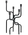 Candle Holder PORRTELA 50 cm Metal Black