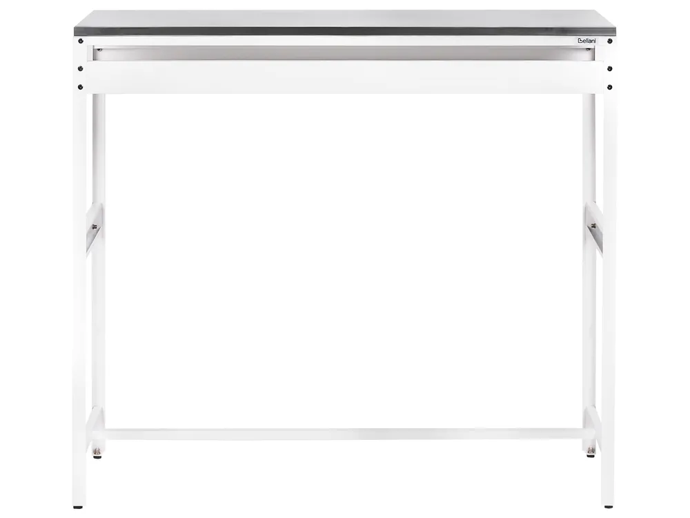 3 Piece Outdoor Kitchen Set with Sink MAENZA White Metal_1045079