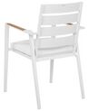 Set di 6 sedie da giardino metallo bianco TAVIANO_922711