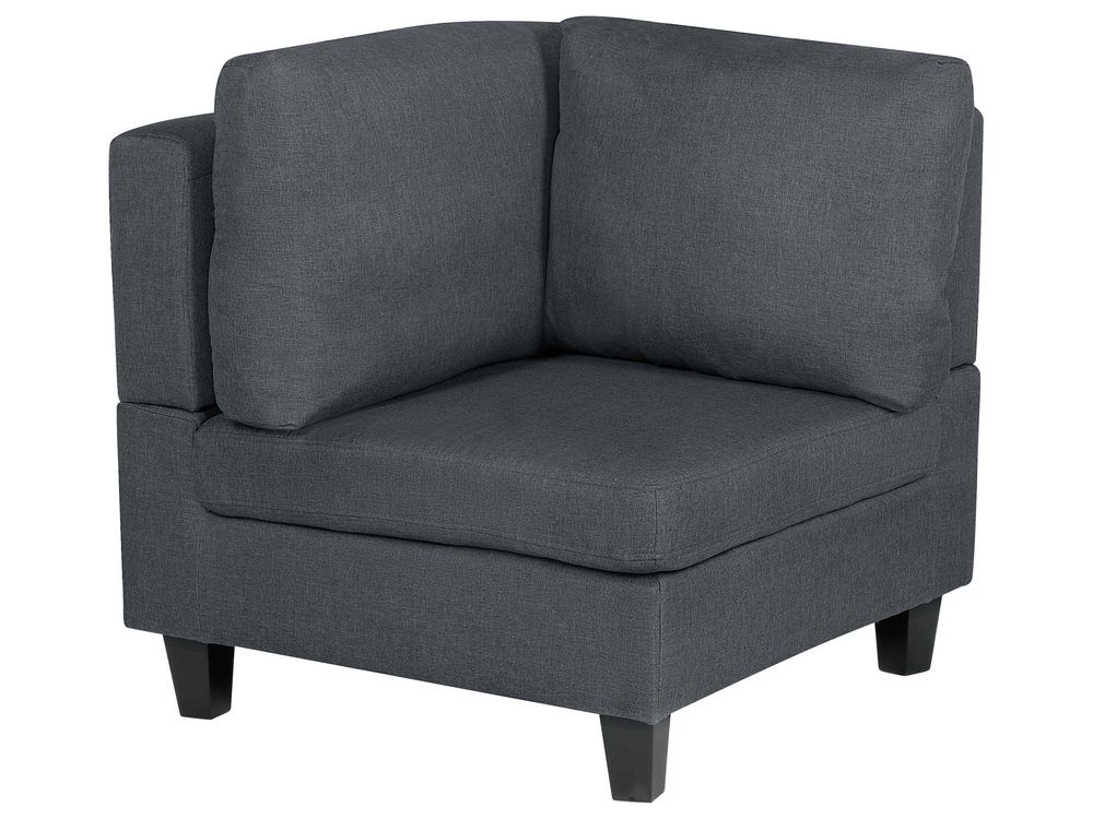 Fabric Corner Section Dark Grey FEVIK Beliani.cz