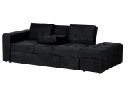 Divano letto 3 posti FALSTER con contenitore Tessuto Nero_878867