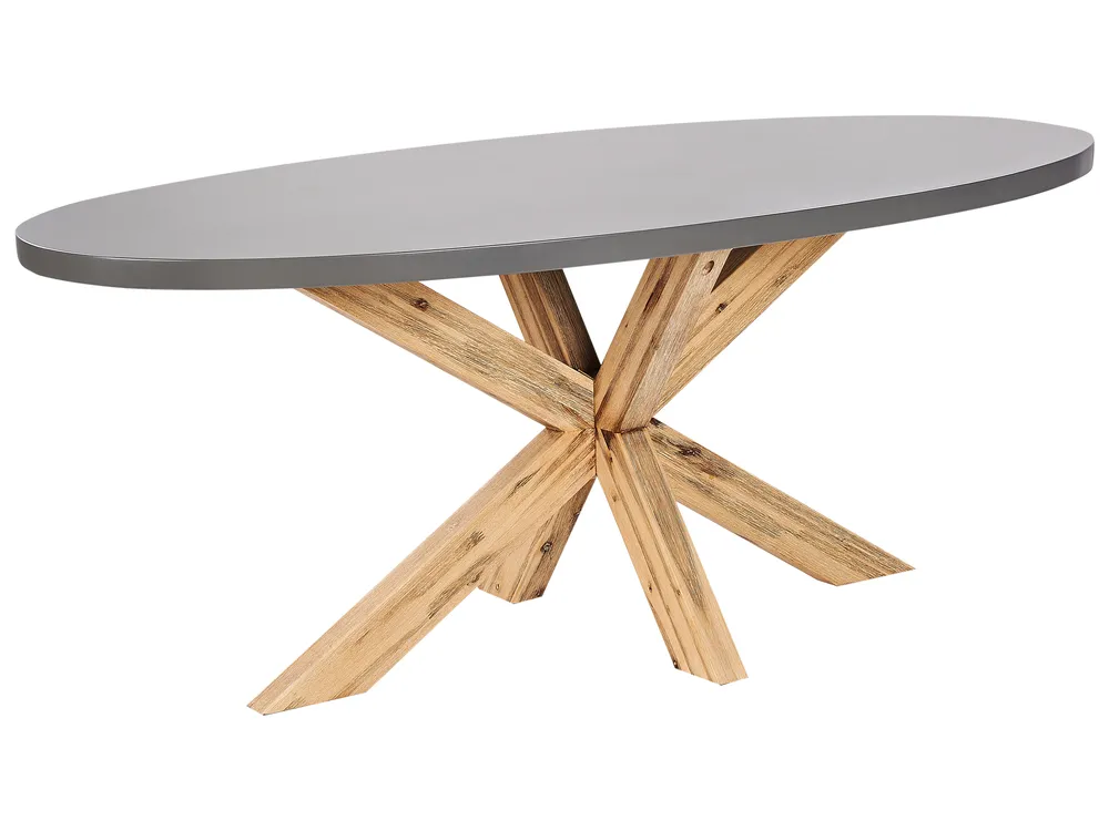 Set da pranzo da giardino 6 posti ORISTANO con cuscini Cemento Nero_945946