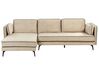 Høyrevendt hjørnesofa fløyel beige ALTAN_878502