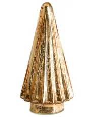 Set of 3 Figurines OYEREN 21/29/37 cm Christmas Tree Gold_1030001