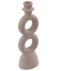 Świecznik NAOUSA 23 cm Ceramika Beżowy_846175
