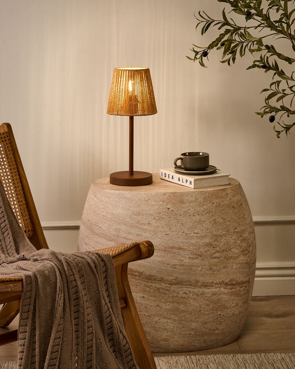 Table Lamp HANGER Metal Brown