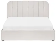Bett mit Stauraum CHALLANS Stoff Cremeweiß 140 x 200 cm_1019664