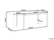 Extending Conference Table AVIS 90 cm 140/190 cm Black_1078862