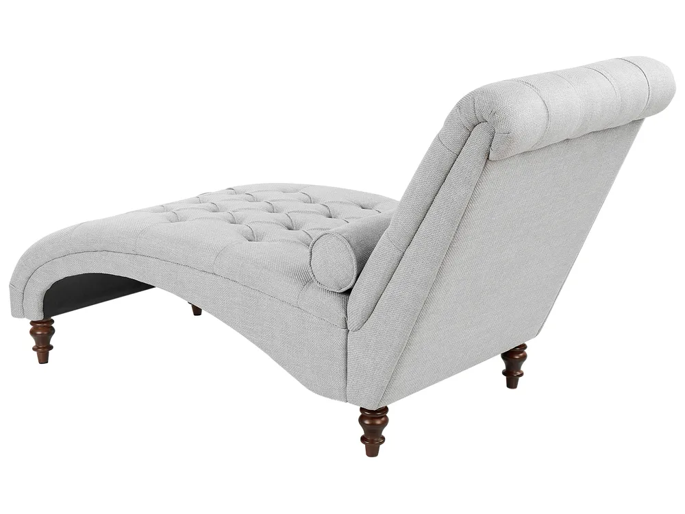 Chaise Longue MURET Fabric Light Grey